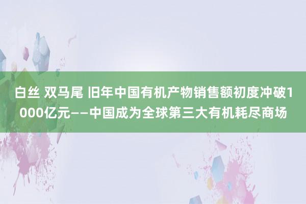 白丝 双马尾 旧年中国有机产物销售额初度冲破1000亿元——中国成为全球第三大有机耗尽商场