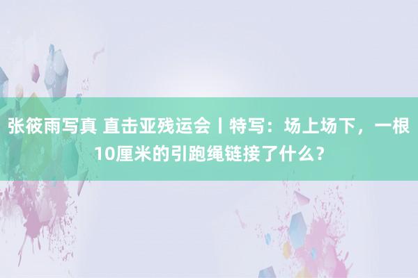 张筱雨写真 直击亚残运会丨特写：场上场下，一根10厘米的引跑绳链接了什么？